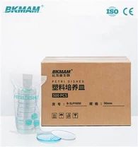 Phòng thí nghiệm Đĩa Petri nhựa tròn 90mm có độ trong suốt cao EO vô trùng